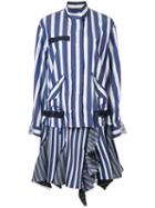 Sacai - Striped Dress - Women - Silk/cotton/polyester/cupro - 1, Blue, Silk/cotton/polyester/cupro