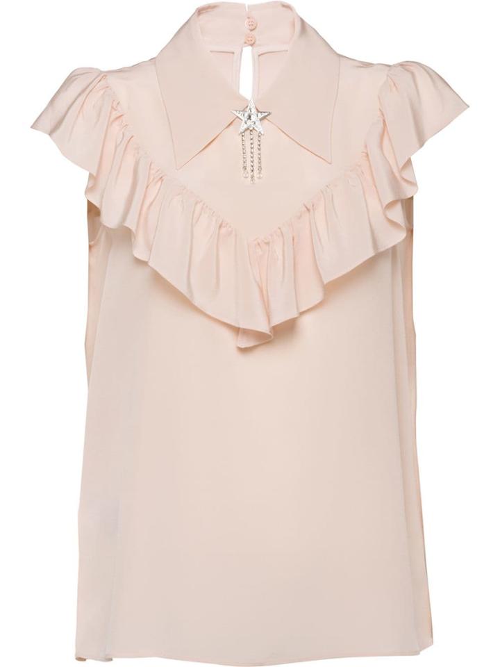Miu Miu Crepe De Chine Top - Pink