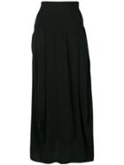 Transit Pleated Maxi Skirt - Black