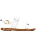 Thom Browne Brogued Bow 2-strap Sandal - White