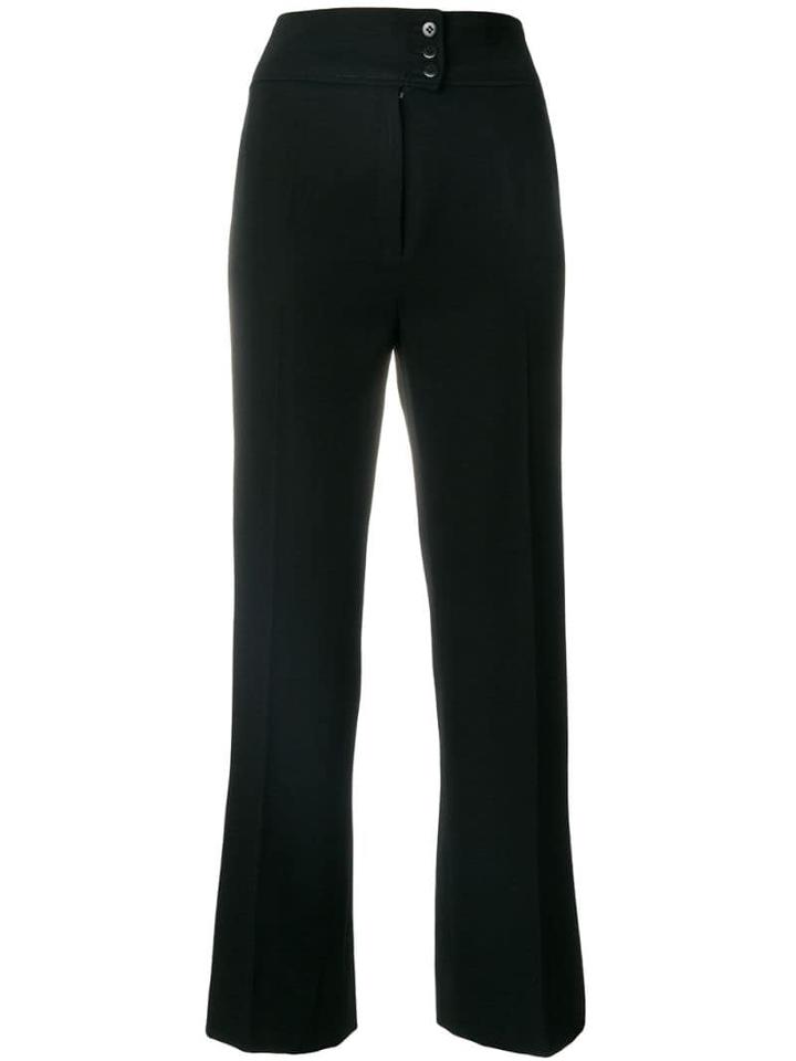 Yves Saint Laurent Pre-owned High-waisted Tailored Trousers - Black