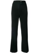 Yves Saint Laurent Pre-owned High-waisted Tailored Trousers - Black