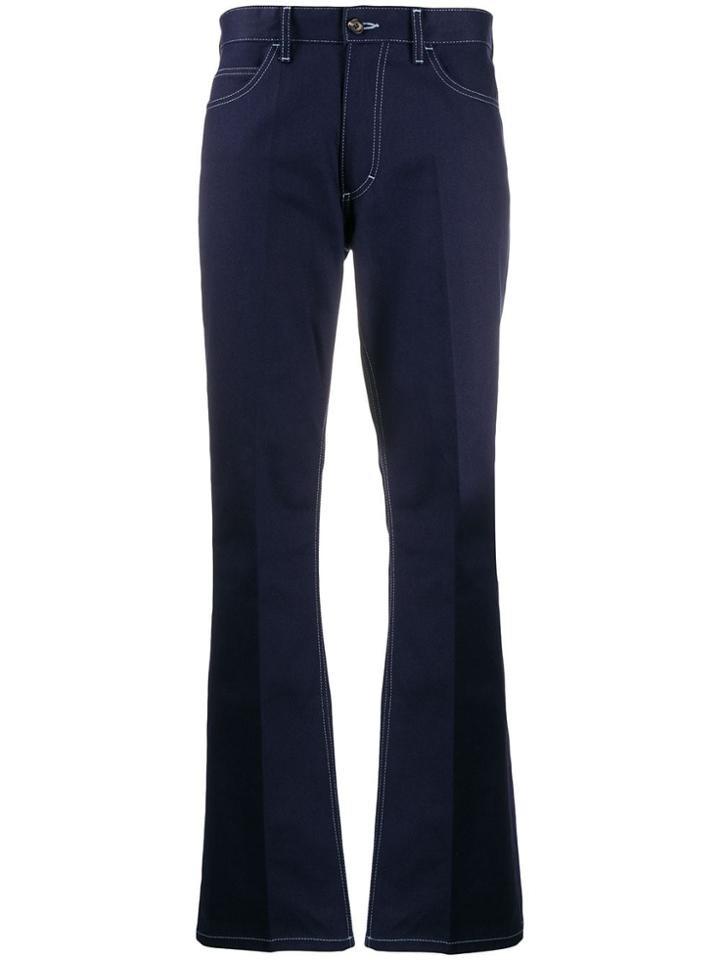 Marni High Waisted Straight Leg Jeans - Blue