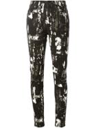 Mcq Alexander Mcqueen Richter Print Skinny Jeans, Women's, Size: 27, Black, Spandex/elastane/cotton