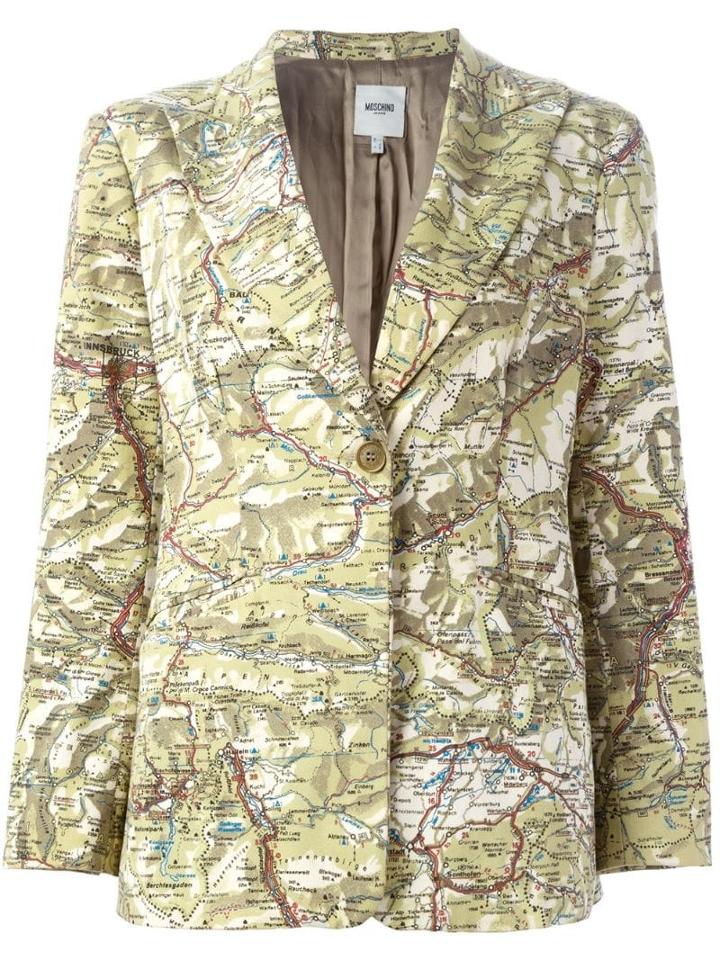 Moschino Pre-owned Map Print Blazer - Multicolour
