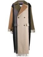 Loewe Scarf-style Panelled Coat - Grey