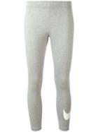 Nike Stretch Leggings, Women's, Size: Large, Grey, Cotton/spandex/elastane