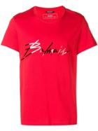 Balmain Printed Logo T-shirt - Red