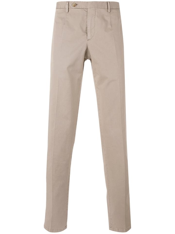 Boglioli - Classic Chinos - Men - Cotton/spandex/elastane - 54, Nude/neutrals, Cotton/spandex/elastane