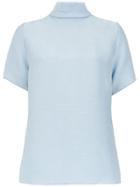 Olympiah Castella High Neck Top - Blue