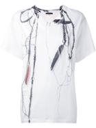 Ann Demeulemeester - Trompe L'oeil Print T-shirt - Women - Cotton - 38, White, Cotton