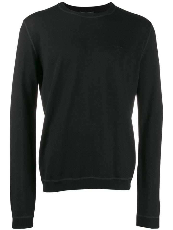 Prada Classic Crewneck Sweater - Black