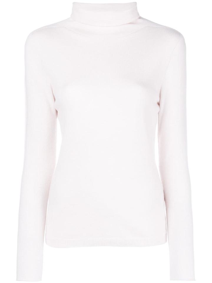 Peserico Roll Neck Sweater - Pink & Purple