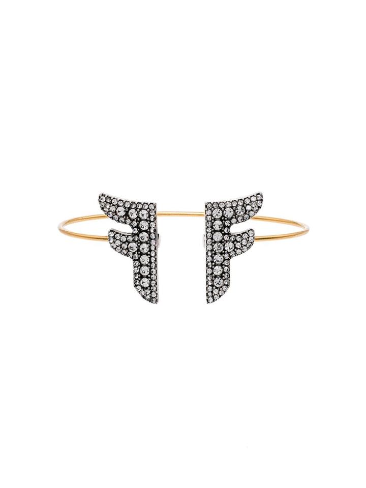 Fendi Ffreedom Logo Bracelet - F179a-burattato Gold +vint