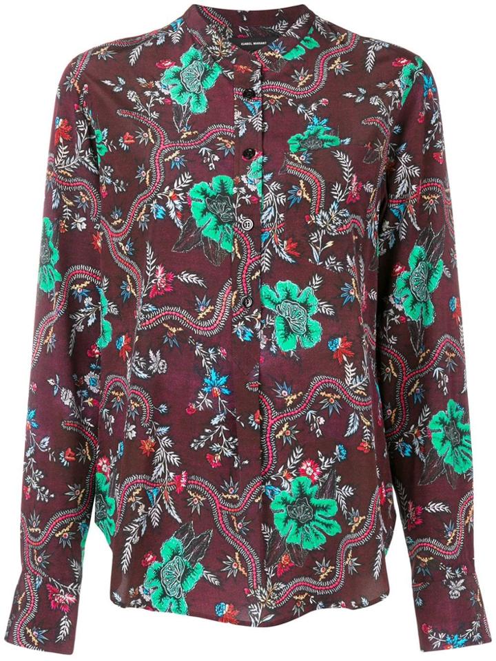 Isabel Marant Rusak Printed Shirt - Red
