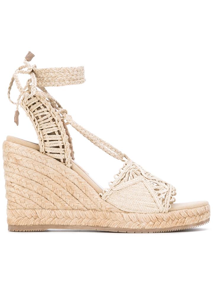 Paloma Barceló Adjustable Strap Sandals - Nude & Neutrals