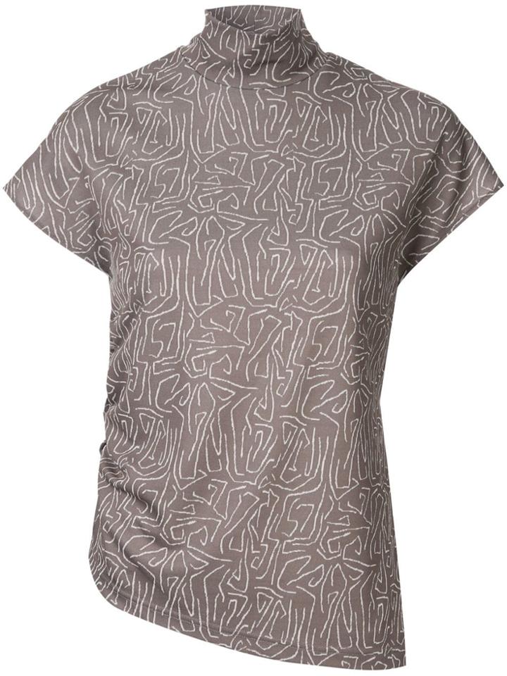 G.v.g.v. Shirred Jersey Top - Grey