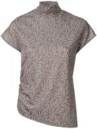 G.v.g.v. Shirred Jersey Top - Grey