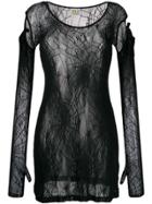 Walter Van Beirendonck Pre-owned 1990's Spiderweb Mesh Top - Black