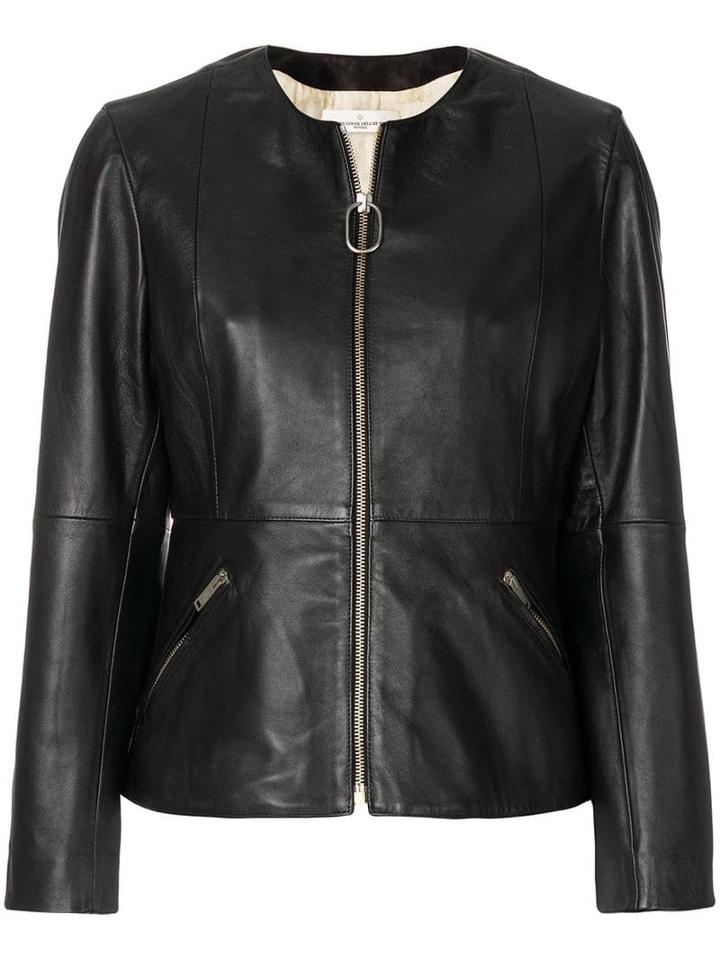 Golden Goose Zipped Biker Jacket - Black