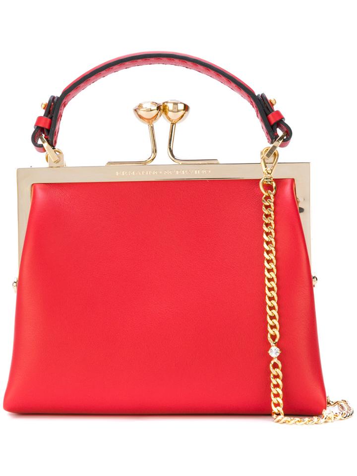 Ermanno Scervino Small Clasp Tote Bag - Red