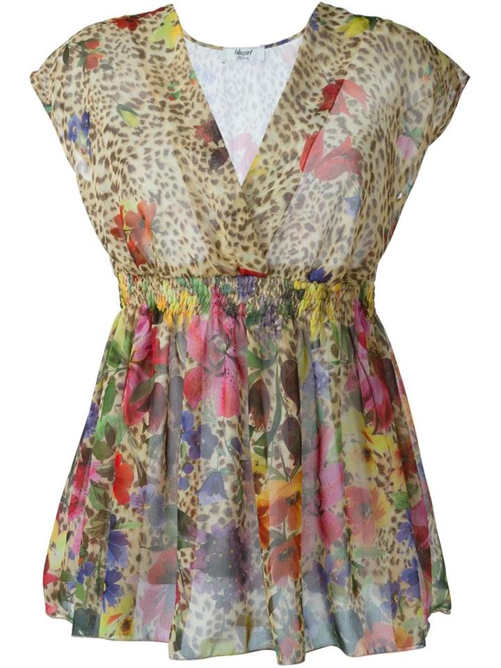 Blugirl Leopard And Floral Print Top