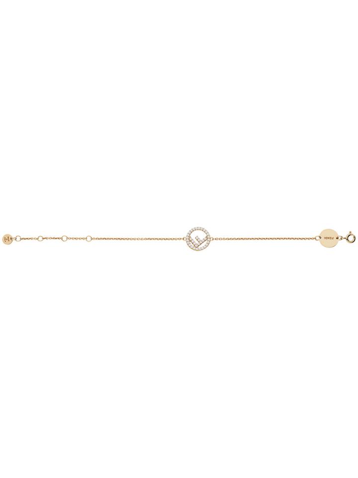 Fendi Embellished Logo Bracelet - Metallic