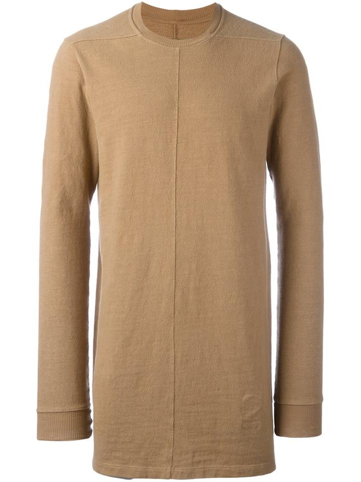 Rick Owens Drkshdw 'level Round' Jumper, Men's, Size: Small, Nude/neutrals, Cotton