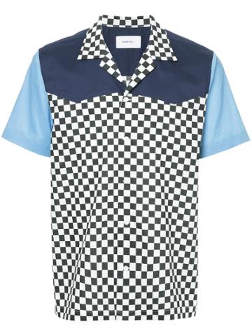 Ports V Checkered And Colour Block Print Shirt - Multicolour