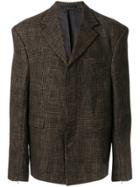 Cmmn Swdn Checked Single Breasted Blazer - Brown