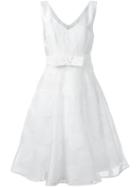 P.a.r.o.s.h. Paramore Bow Detail Dress, Women's, Size: M, White, Polyester/silk/polyamide/cotton
