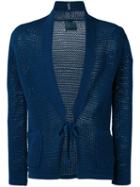 Laneus - Front Knot Cardigan - Men - Cotton/polyamide - 46, Blue, Cotton/polyamide