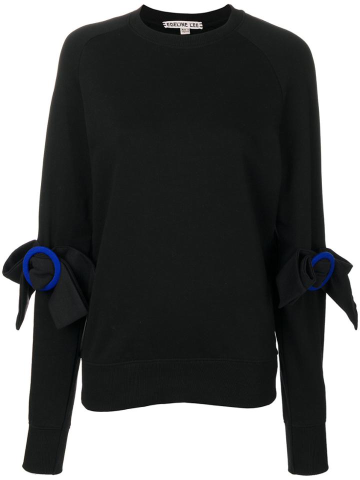 Edeline Lee Sweatshirt With Bow Sleeves - Black