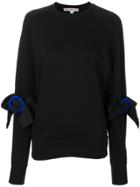 Edeline Lee Sweatshirt With Bow Sleeves - Black