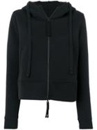 Thom Krom Cropped Front Pocket Hoodie - Black