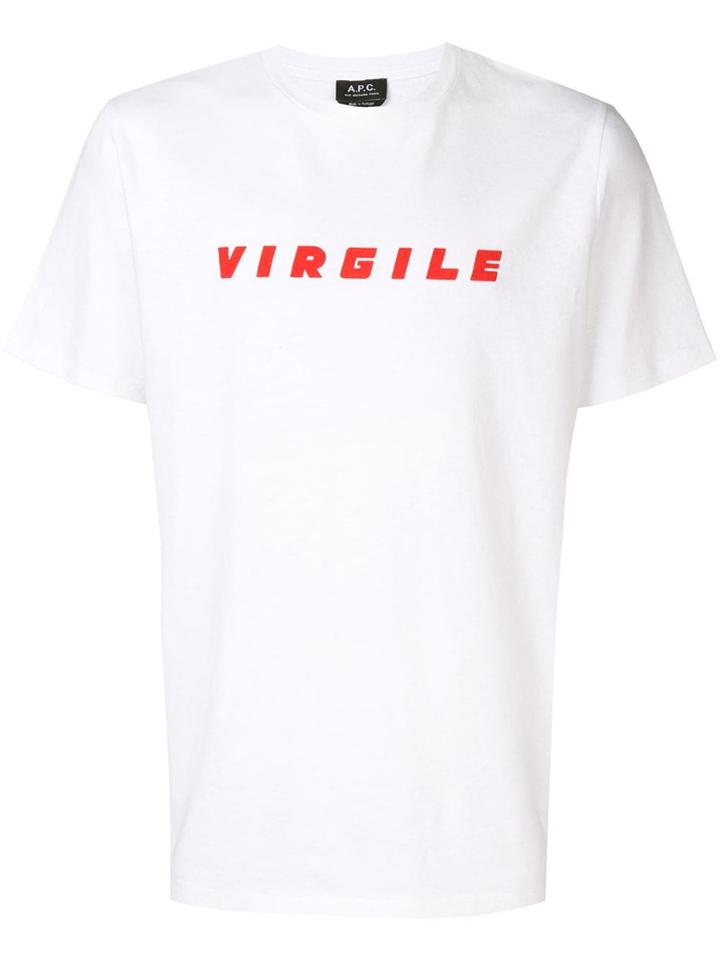 A.p.c. Printed 'virgile' T-shirt - White
