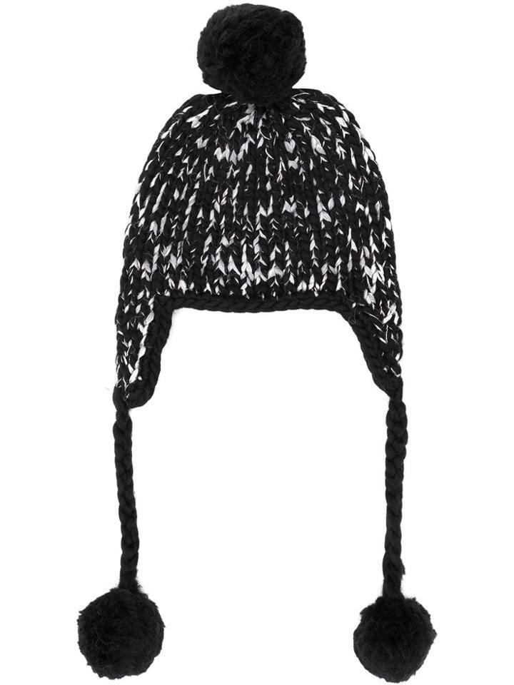 Eugenia Kim Pompon Embellished Hat - Black