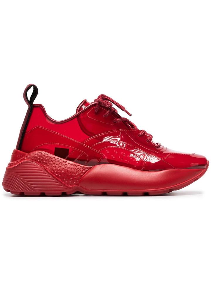 Stella Mccartney Red Eclypse 45 Pvc Chunky Sneakers