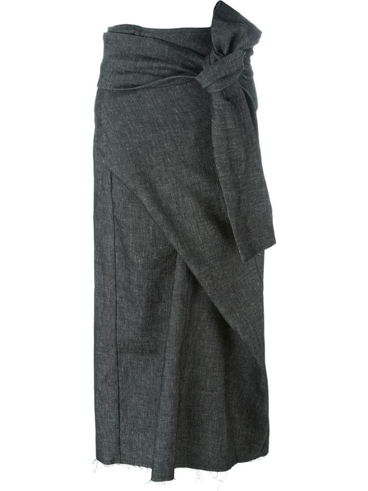Erika Cavallini Chambray Wrap Skirt