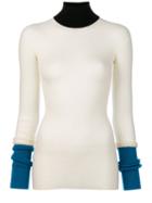 Marni - Ribbed Colour Block Sweater - Women - Polyamide/wool/alpaca/virgin Wool - 40, White, Polyamide/wool/alpaca/virgin Wool