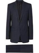Burberry English Fit Sharkskin Wool Suit - Blue