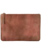 Orciani - Logo Embossed Clutch - Men - Leather - One Size, Brown, Leather