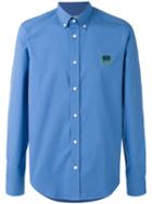 Kenzo Logo Button-down Shirt, Men's, Size: Xl, Blue, Cotton