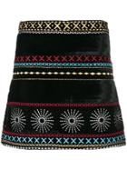 Dodo Bar Or Embroidered Velvet Skirt - Black