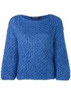 Iris Von Arnim Chunky Knitted Jumper - Blue