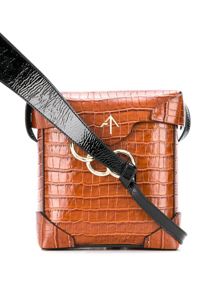 Manu Atelier Structured Shoulder Bag - Brown
