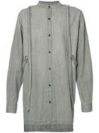 Skingraft Button Up With Harness Shirt, Men's, Size: Medium, Grey, Cotton