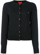 Vivienne Westwood Red Label Embroidered Logo Cardigan, Women's, Size: Large, Black, Wool