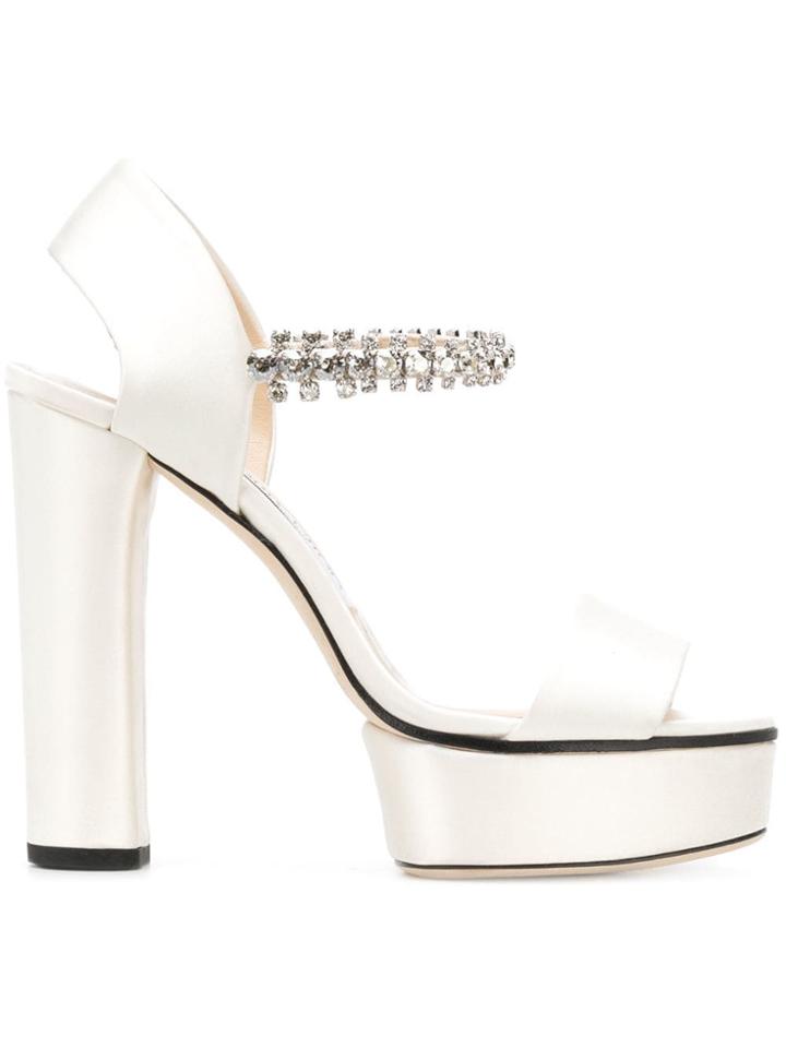 Jimmy Choo Santina 125 Sandals - White