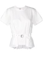 Comme Des Garçons Noir Kei Ninomiya Belted T-shirt - White